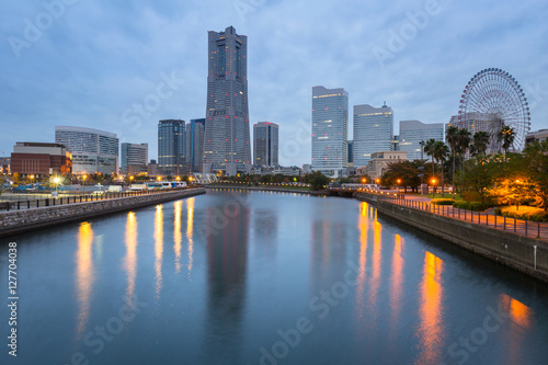 Cityscape of Yokohama city at dawn, Japan © Patryk Kosmider