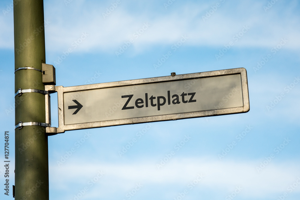 Fototapeta premium Schild 67 - Zeltplatz