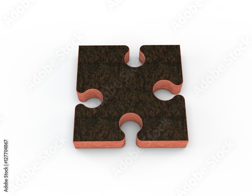 Puzzle piece.Stone puzzle.