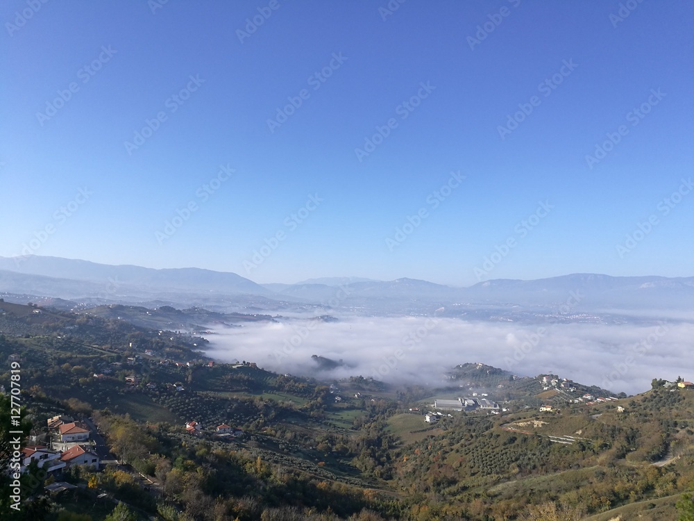 Panorama of the Apennines viewed from chieti