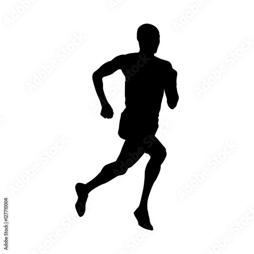 Runner, vector silhouette