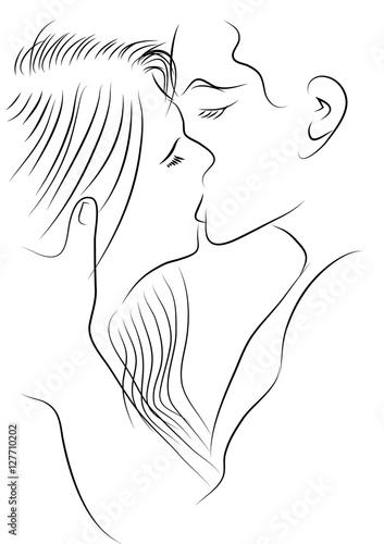 vector of Portrait of happy loving couple, EPS10