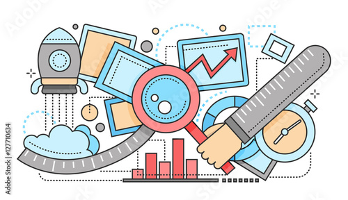 Search Optimiation - flat design illustration