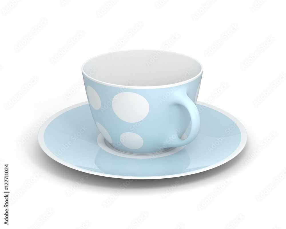 Isolated classic cup with pattern on white background. 3D Illustration. Isolated classic cup with pattern on white background. 3D Illustration.