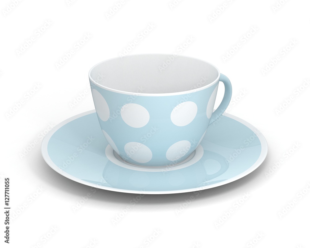 Isolated classic cup with pattern on white background. 3D Illustration. Isolated classic cup with pattern on white background. 3D Illustration.