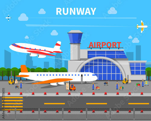 Airport Runway Illustration