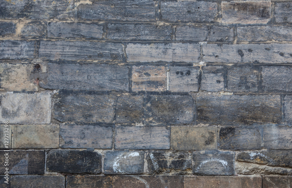 Old castle stone brick block textured wall