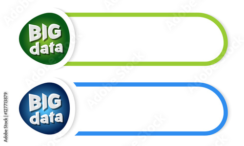 Vector button for your text and the words big data