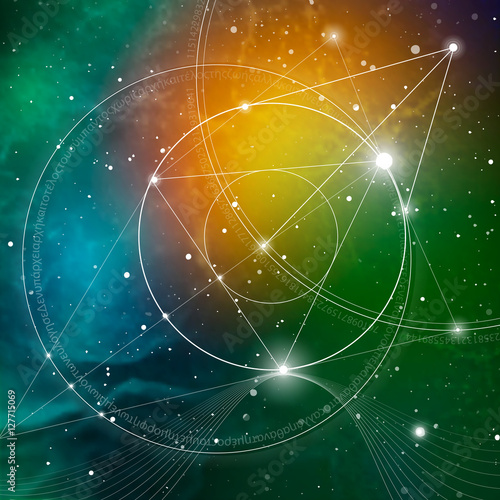 Sacred geometry. Mathematics, nature, and spirituality in Space. The formula of nature. There is no beginning and no end of the Universe, and no beginning and no end of the Life and the Bliss.