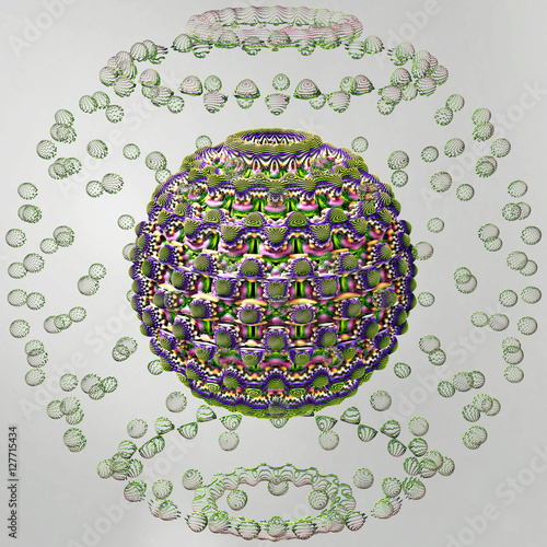 Fotografie Abstract lace sphere