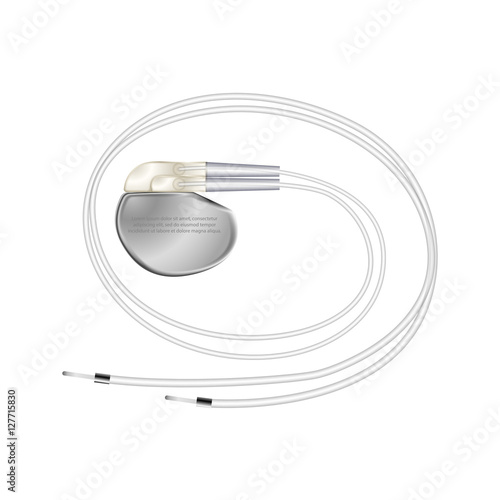 Device for stimulation of the heart pacemaker. Medical devices and equipment. Human's healthcare.