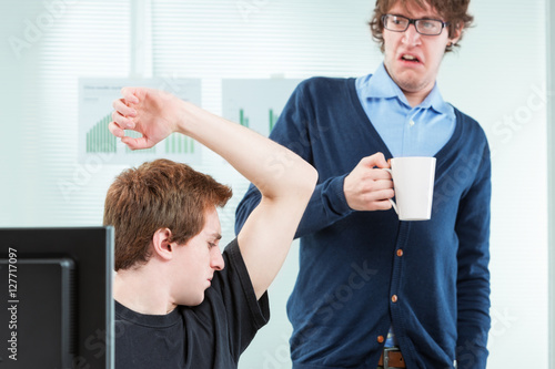 office colleague disgusted by body odour