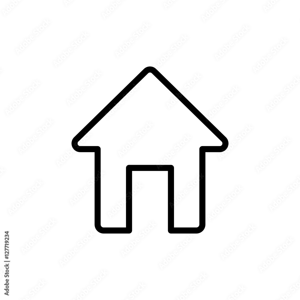 thin line home, house icon on white background thin line home, house icon on white background