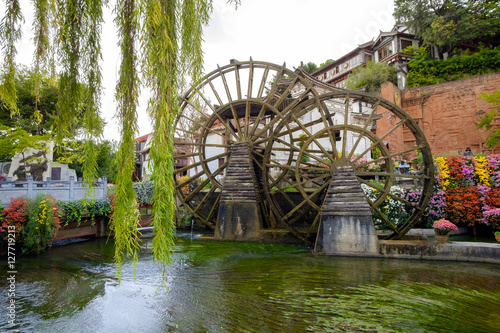 waterwheel, landmark of Lijing, China