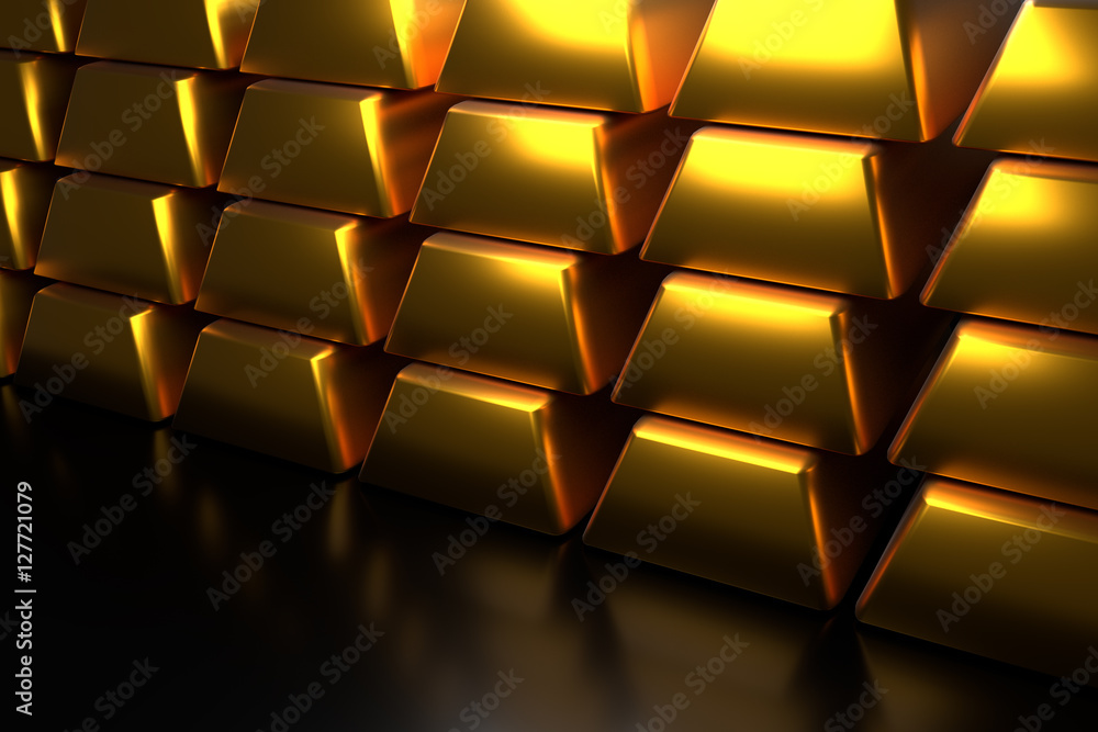 Close up of stacked gold bars Close up of stacked gold bars