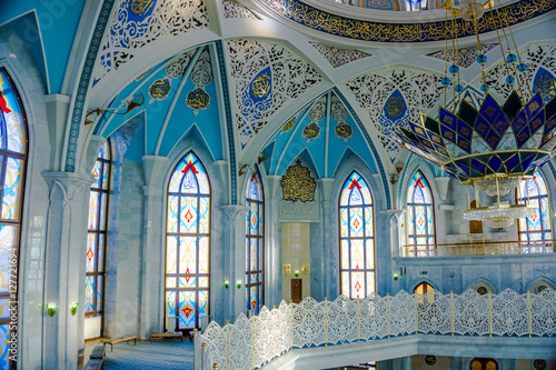 KAZAN  RUSSIA - DECEMBER 01  2014  Interiors of famous Qol Shari