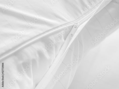 Dust mites pillow cover in bedroom