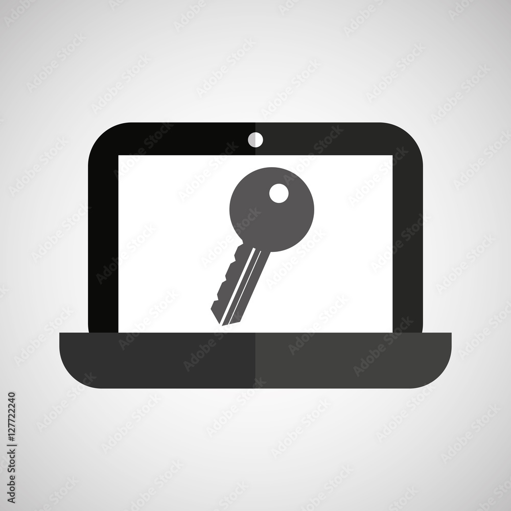 laptop password secure key icon vector illustration eps 10 laptop password secure key icon vector illustration eps 10