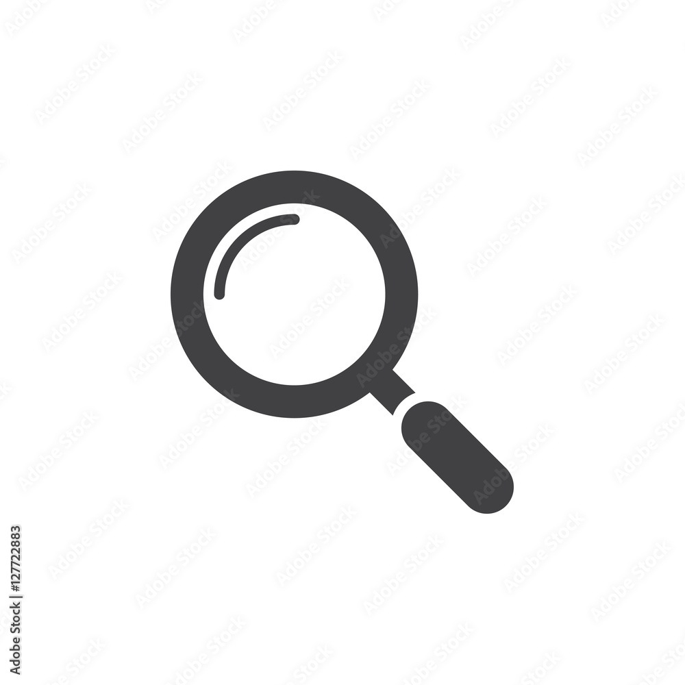 magnifying glass icon vector, filled flat sign, solid pictogram isolated on  white, logo illustration vector de Stock | Adobe Stock