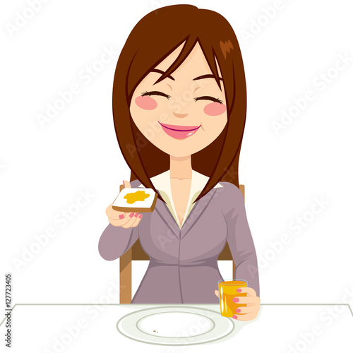 Happy beautiful brunette wo...