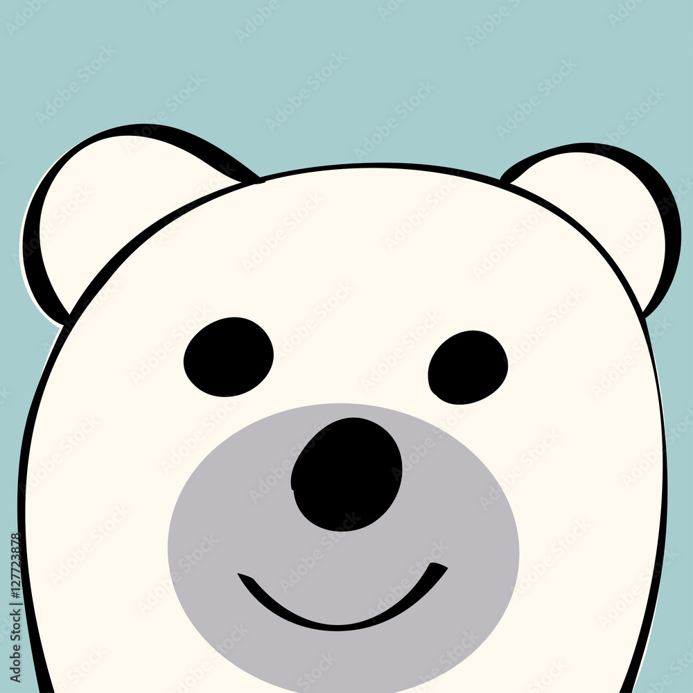 White Bear funny cartoon animal toy. White Bear funny cartoon animal toy.