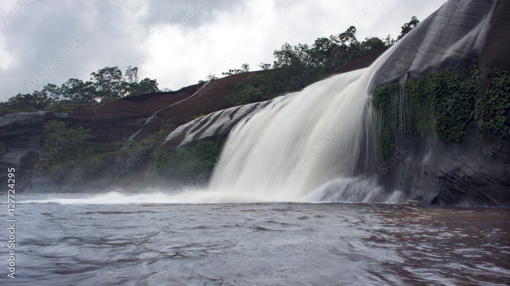 Fototapeta premium Beautiful waterfall in Thailand and nature background