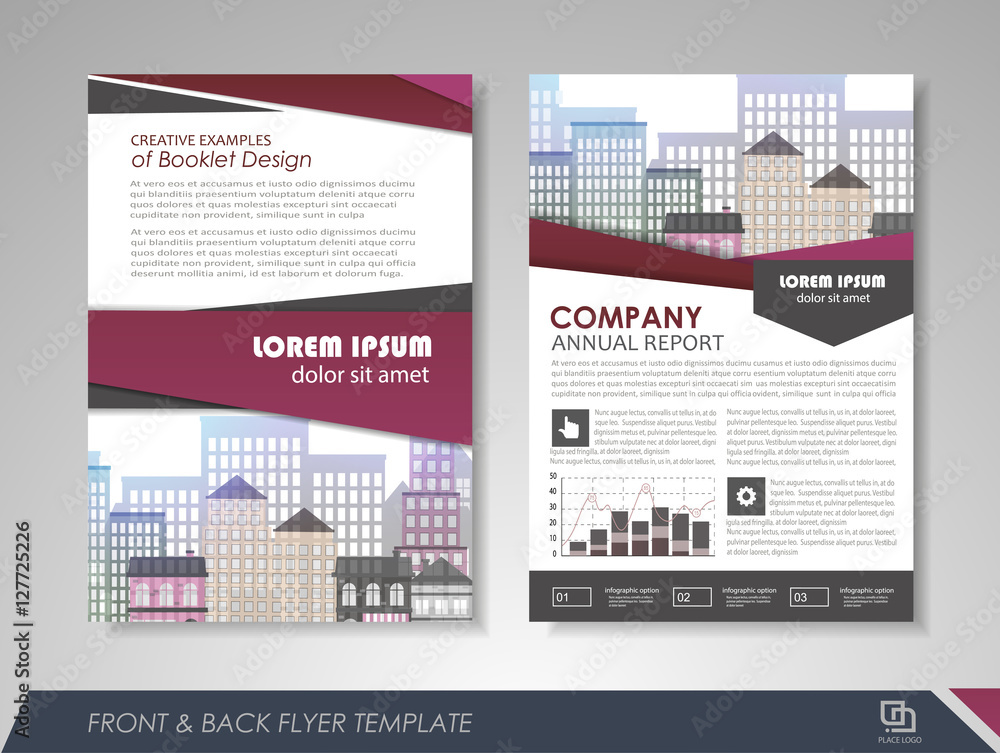 Naklejka premium Brochure layout design template