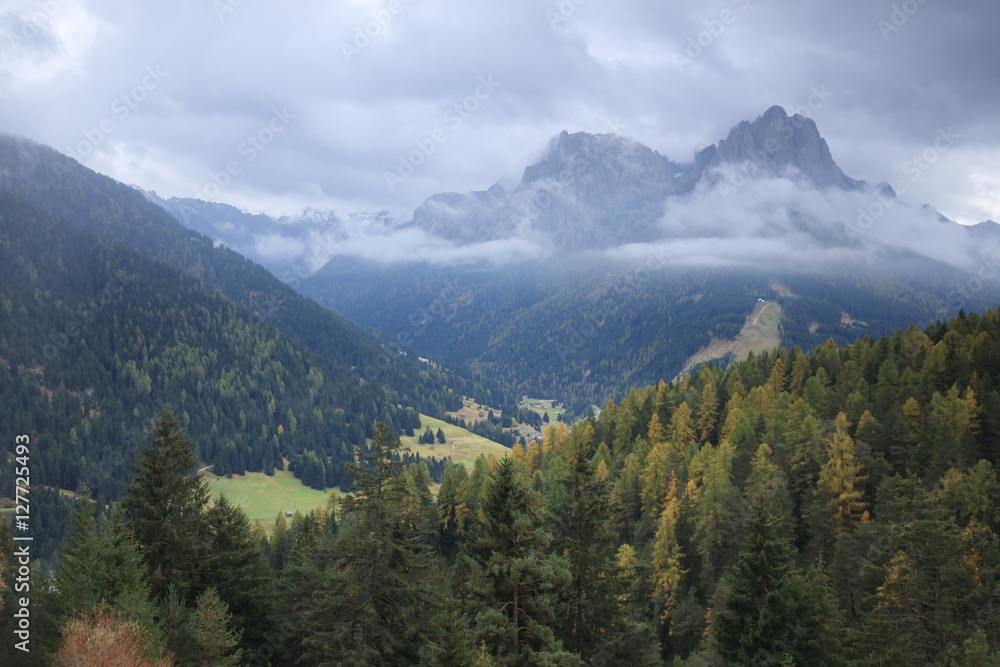 Sunset light over the Dolomites Mountains, Italy, Europe Sunset light over the Dolomites Mountains, Italy, Europe
