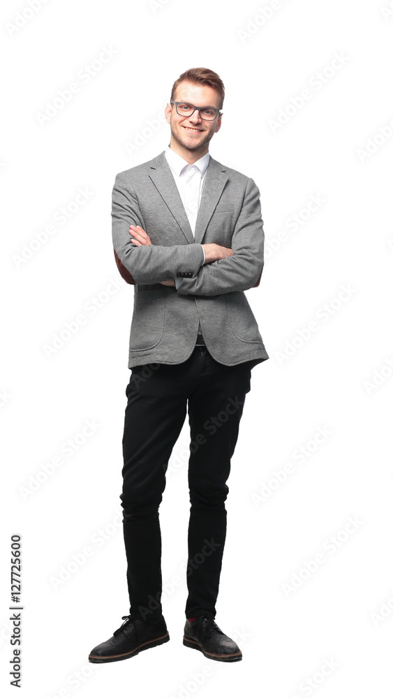 Full length of a business man with crossed arms Full length of a business man with crossed arms