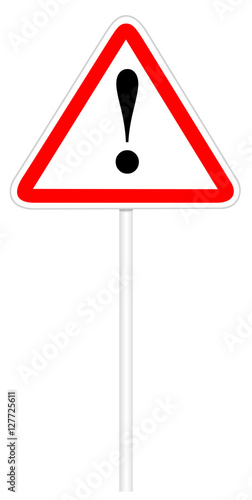 Warning traffic sign - Danger Road