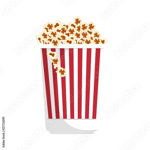 delicious pop corn icon vector illustration design