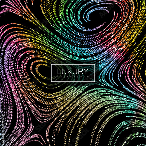 Luxury festive background with shiny iridescent glitters.