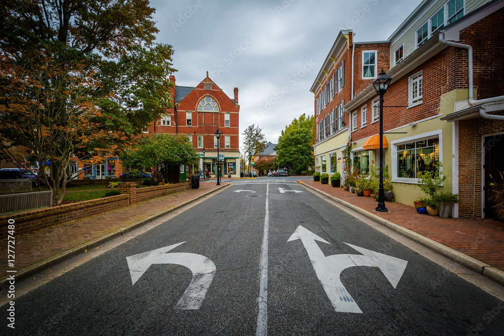 Obraz premium The intersection of Dover and Washington Streets, in Easton, Mar