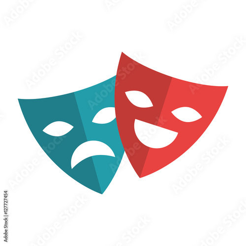theater mask isolated icon vector illustration design