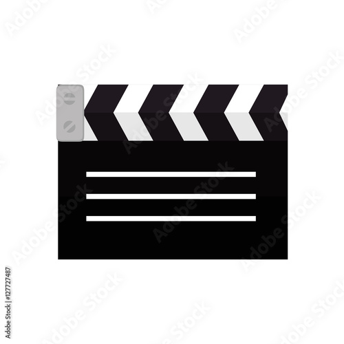 clapper board isolated icon vector illustration design