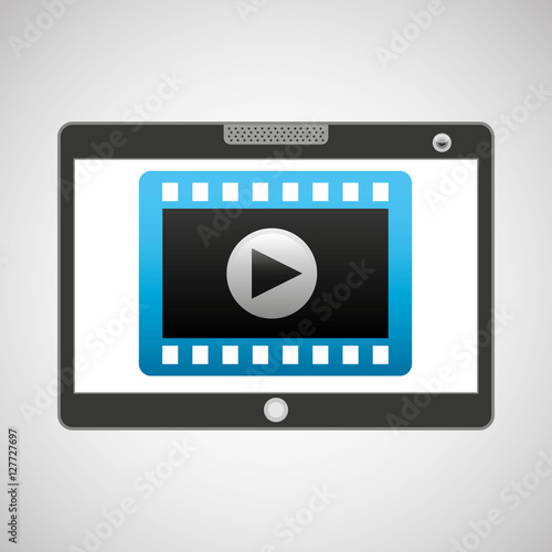 touchpad digital video strip vector illustration eps 10