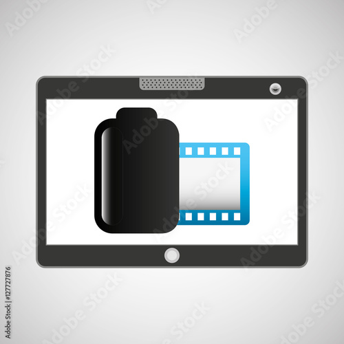 touchpad digital photo roll vector illustration eps 10