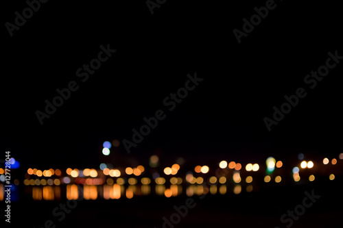 colorful bokeh of the light from the city