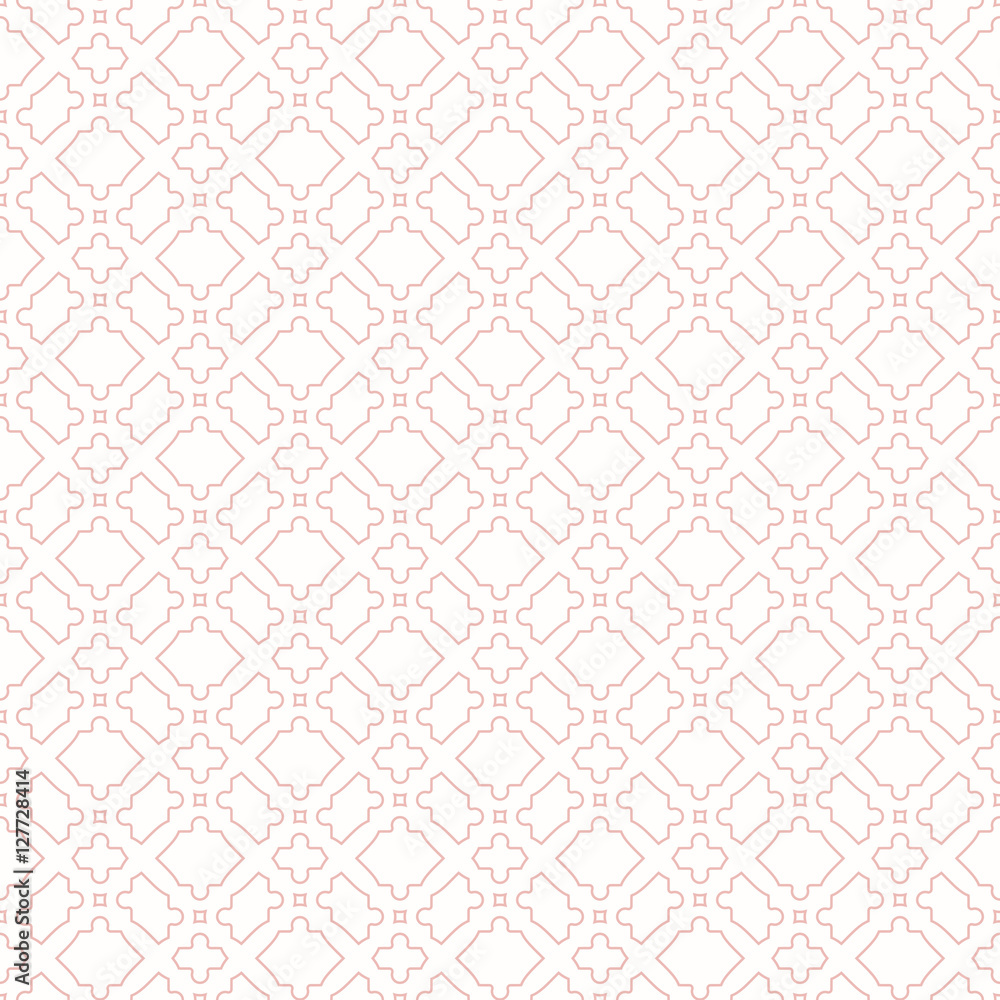 Classic square frame with arabesques and orient elements. Abstract fine ornament with place for text. Light pink and white pattern Classic square frame with arabesques and orient elements. Abstract fine ornament with place for text. Light pink and white pattern