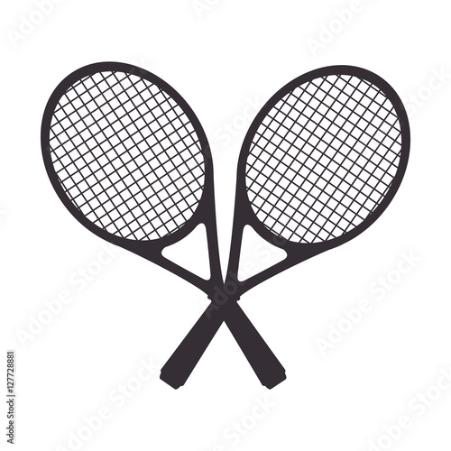 tennis racket equipment icon vector illustration design © Gstudio