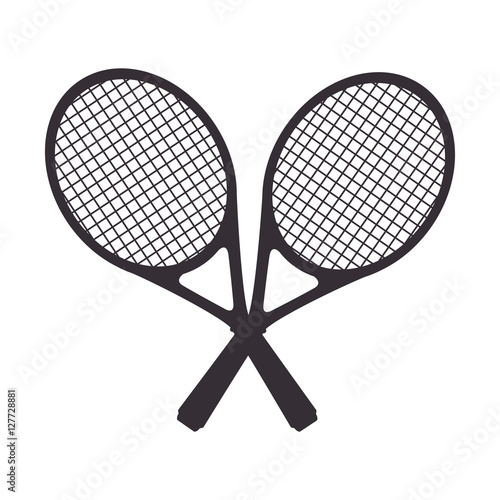 tennis racket equipment icon vector illustration design