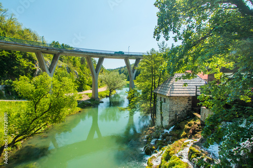  Brigde over Korana river in Rastoke near Slunj, Croatia 