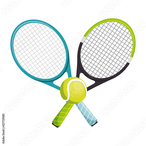 Obraz na plátně tennis racket equipment icon vector illustration design