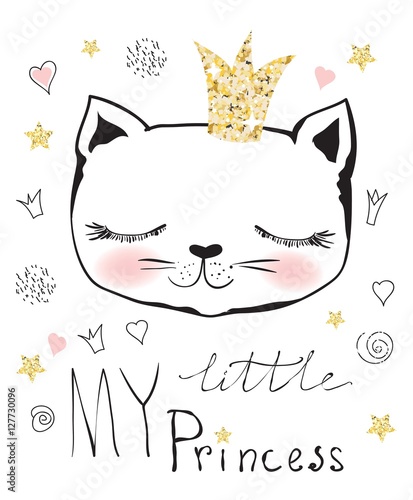 Cute little princess cat girl