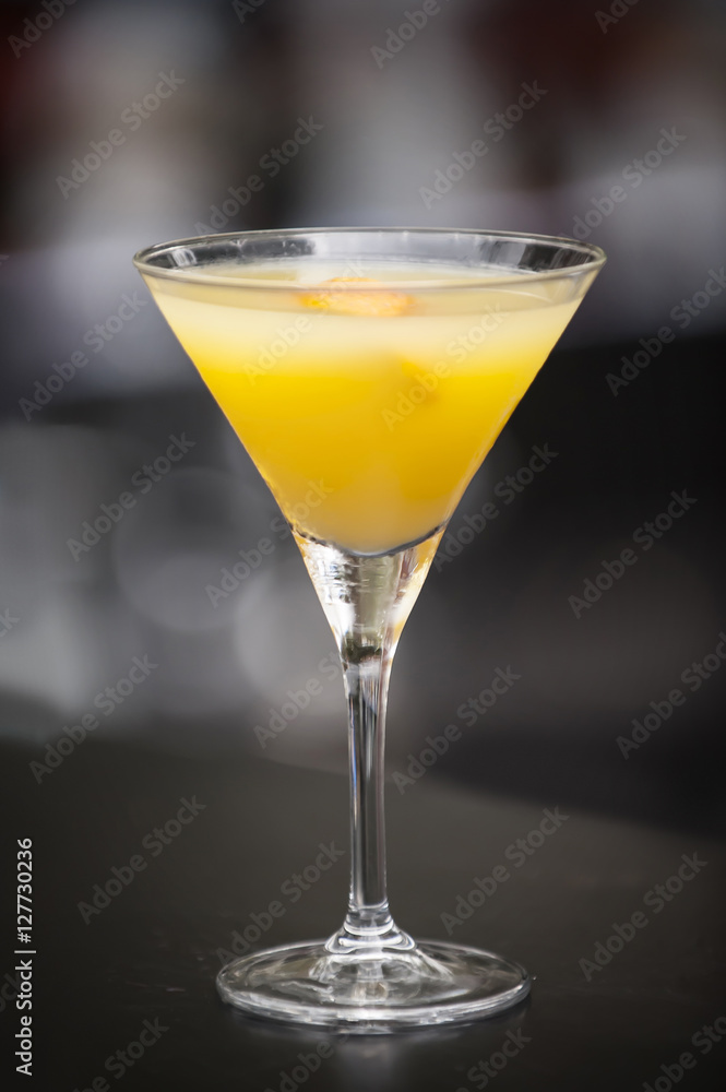 Fresh Cocktail on bar desk
