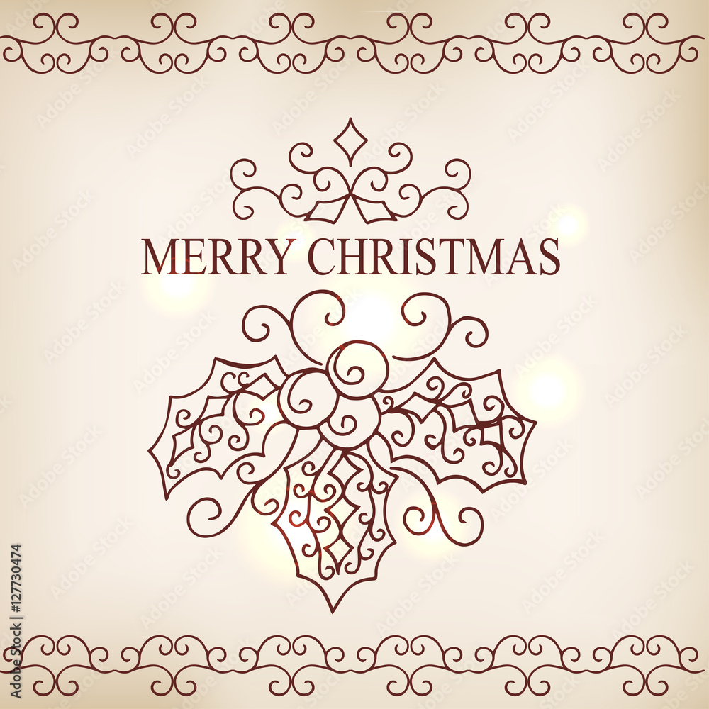 Calligraphic collection of christmas symbols. Calligraphic collection of christmas symbols.