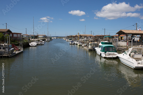 harbor of small coastal village in France