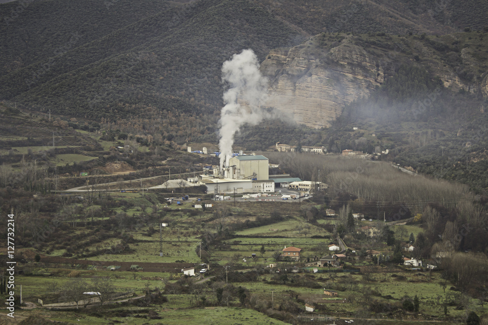 Fototapeta premium Fireplace Factory contamination