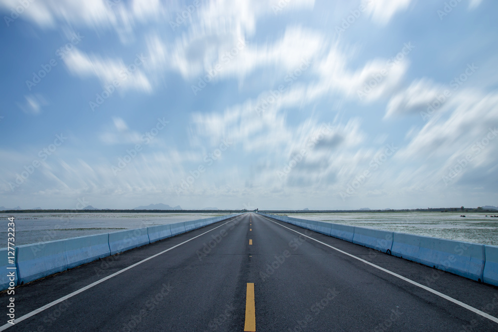 Empty road with blue sky. Empty road with blue sky.