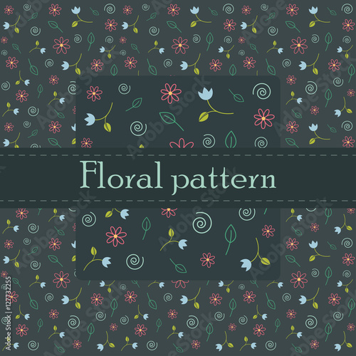 Floral vector pattern.